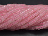 Rose Quartz, Approx. 2x4mm, Heishi Disc-BeadBeyond