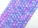 Selenite - Purple & Blue, 6mm (6.5mm) Round-BeadBeyond