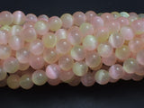 Selenite - Peach & Yellow, 8mm (8.5mm)-BeadBeyond