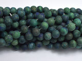 Matte Azurite Malachite Beads, 8mm Round Beads-BeadBeyond