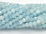 Aquamarine Beads, 3.8mm Micro Faceted-BeadBeyond