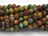 Natural Turquoise, 4mm Micro Faceted Round-BeadBeyond