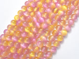 Selenite - Pink & Yellow, 8mm (8.5mm)-BeadBeyond