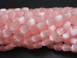 Selenite, Gypsum, Pink, 6x9mm Tube-BeadBeyond