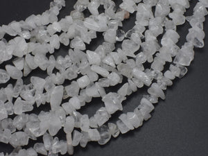 Clear Quartz, 4mm - 10mm Chips Beads, 33 Inch-BeadBeyond