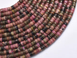 Rhodonite, Approx. 2x4mm, Heishi Disc-BeadBeyond