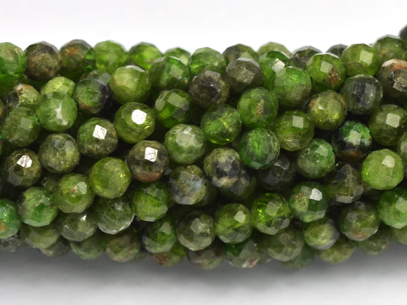 Diopside Beads, 3.5mm Micro Faceted Round-BeadBeyond