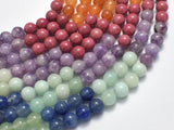 Mixed Stone, Rhodonite, Amazonite, Aventurine, Lepidolite, 6mm (6.7mm)-BeadBeyond