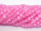 Selenite - Pink, 6mm (6.5mm) Round-BeadBeyond