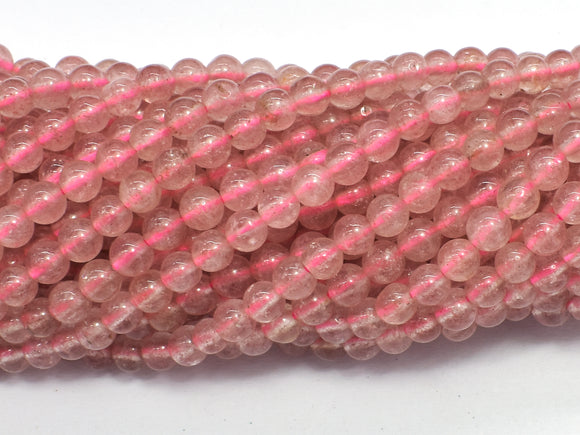 Strawberry Quartz, Lepidocrocite, 4mm (4.8mm) Round Beads-BeadBeyond