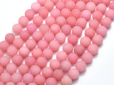 Matte Jade - Rose Pink, 8mm Round-BeadBeyond