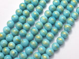 Mashan Jade - Blue, 8mm (8.5mm) Round-BeadBeyond