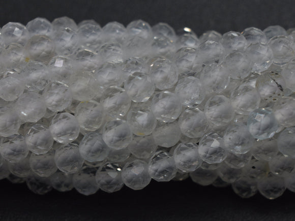 White Topaz Beads, 3mm (2.8mm) Micro Faceted Round-BeadBeyond