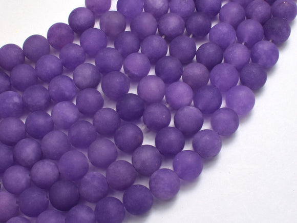 Matte Jade - Purple, 8mm Round-BeadBeyond