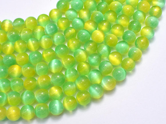 Selenite - Green & Yellow, 8mm (8.5mm)-BeadBeyond