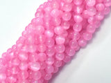 Selenite - Pink, 6mm (6.5mm) Round-BeadBeyond