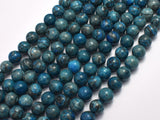 Gray Picture Jasper - Blue, 8mm (8.5mm)-BeadBeyond