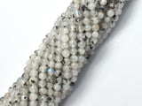 White Moonstone Beads, 4mm (4.5mm) Round-BeadBeyond