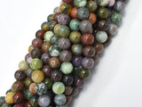 Indian Agate Beads, Fancy Jasper Beads, 8mm Round Beads-BeadBeyond