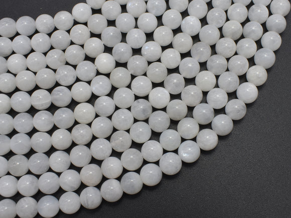 White Rainbow Moonstone 6mm Round Beads-BeadBeyond
