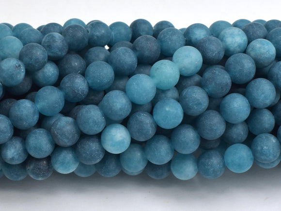 Matte Jade - Blue, 6mm Round-BeadBeyond