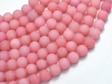 Matte Jade - Rose Pink, 8mm Round-BeadBeyond