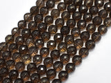 Smoky Quartz 8mm (8.4mm) Faceted Round Beads-BeadBeyond