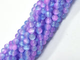 Selenite - Purple & Blue, 6mm (6.5mm) Round-BeadBeyond