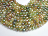 Mystic Coated Rainbow Agate, 8mm Faceted Round-BeadBeyond