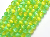 Selenite - Green & Yellow, 8mm (8.5mm)-BeadBeyond