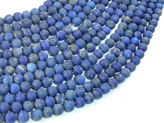 Matte Natural Lapis Lazuli Beads , 6mm (5.8mm) Round Beads