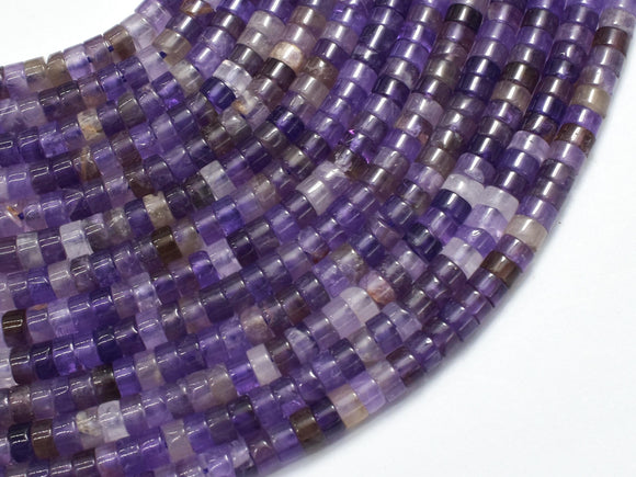 Amethyst, Approx. 2x4mm, Heishi Disc-BeadBeyond