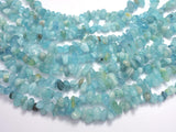 Aquamarine, 4-10mm Chips Beads, 32 Inch-BeadBeyond