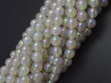 Mystic Coated White Agate, 8mm Round-BeadBeyond