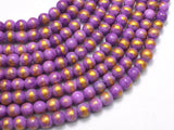 Mashan Jade - Purple, 6mm (6.5mm) Round-BeadBeyond