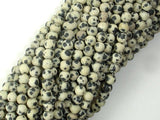 Matte Dalmation Jasper Beads, 4mm Round Beads-BeadBeyond