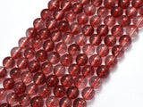 Quartz - Red, 8mm (7.8mm) Round-BeadBeyond