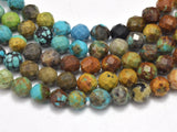 Natural Turquoise, 3mm (3.2mm), Micro Faceted Round