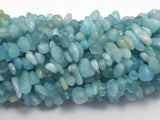 Aquamarine, 4-10mm Chips Beads, 32 Inch-BeadBeyond