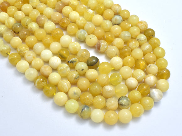 Yellow Opal, 8mm-9mm Round Beads-BeadBeyond