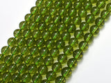 Quartz - Peridot Color, 8mm (8.5mm) Roun-BeadBeyond