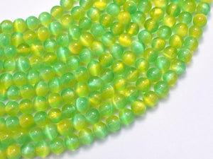 Selenite - Green & Yellow, 6mm (6.5mm)-BeadBeyond