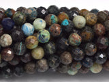 Natural Azurite, 4mm Micro Faceted Round-BeadBeyond