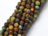 Natural Turquoise, 4mm Micro Faceted Round-BeadBeyond