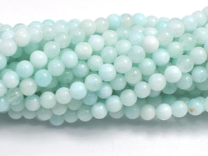 Jade - Light Blue, 4mm (4.5mm), Round-BeadBeyond