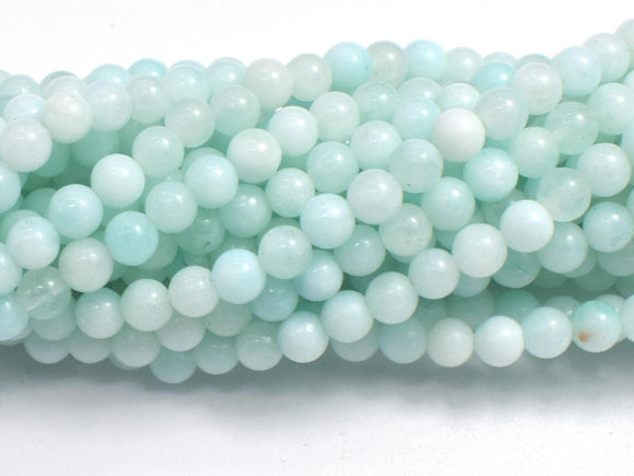 Jade - Light Blue, 4mm (4.5mm), Round-BeadBeyond