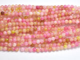 Jade - Pink & Yellow, 4mm (4.5mm) Round-BeadBeyond