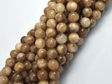 Jade - Light Brown, 8mm Round-BeadBeyond