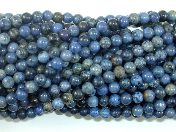 Dumortierite, 4mm Round Beads-BeadBeyond