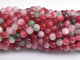 Jade - Red & Green, 4mm Round-BeadBeyond